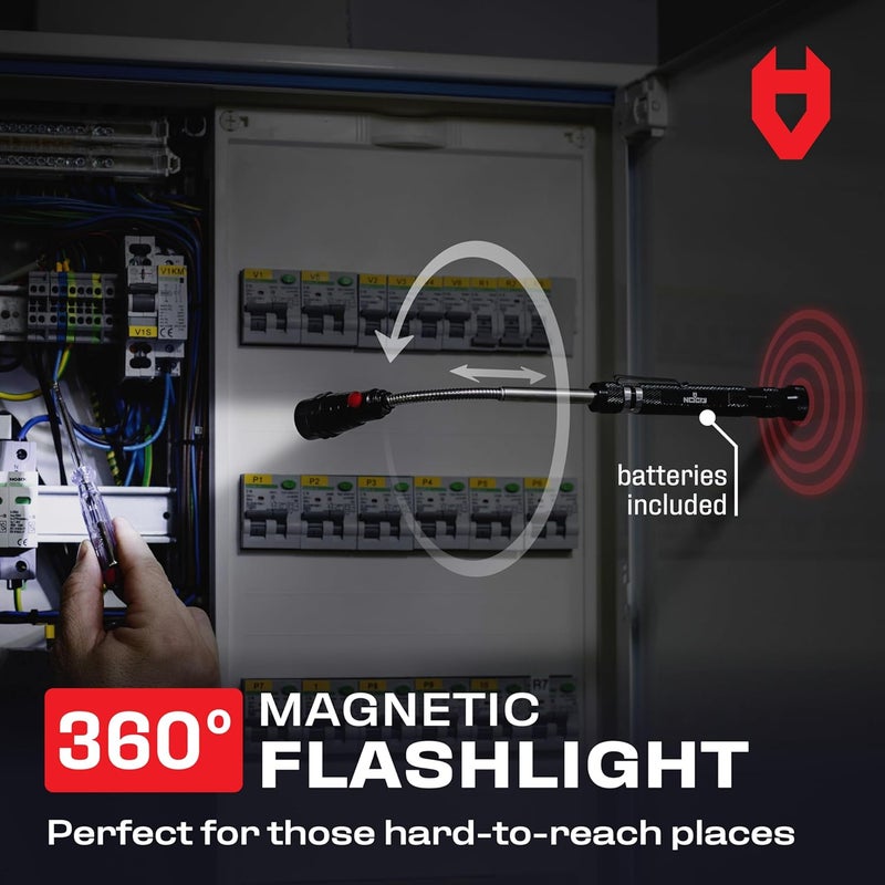 NoCry Telescoping Magnetic Pickup Tool Set for Father's Day Gift — Magnetic Wristband, Extendable Mechanic Mirror, Telescoping Pen, 360° Flexible Flashlight, 3-in-1 Screwdriver — Magnetic Tool Set - Image 4